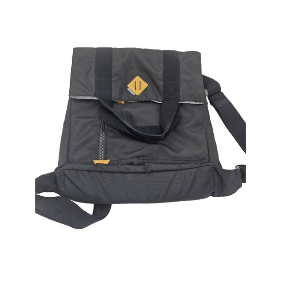 Columbia Black Backpack Laptop Tote Unisex Roll Top Travel Bag Nylon 15x13 - Picture 1 of 8